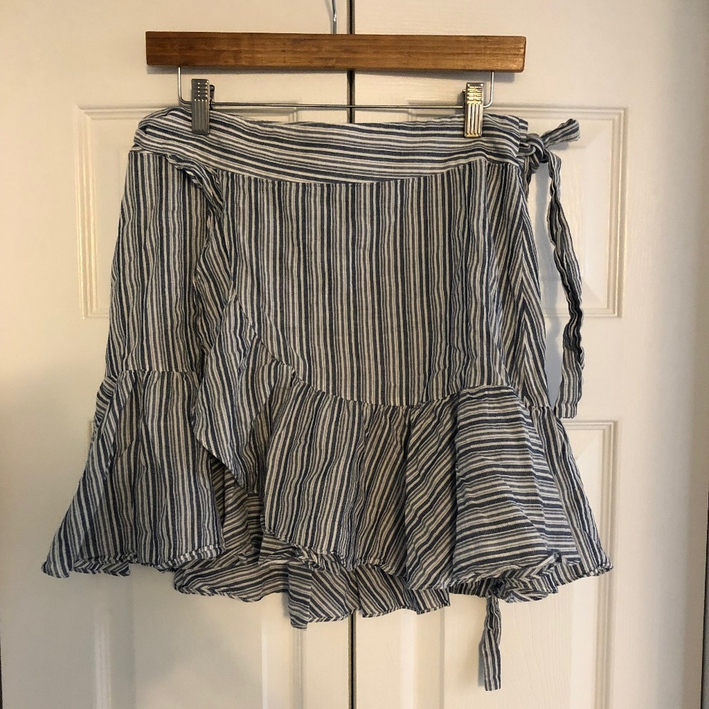 Rebecca Taylor Stripe Wrap Skirt
